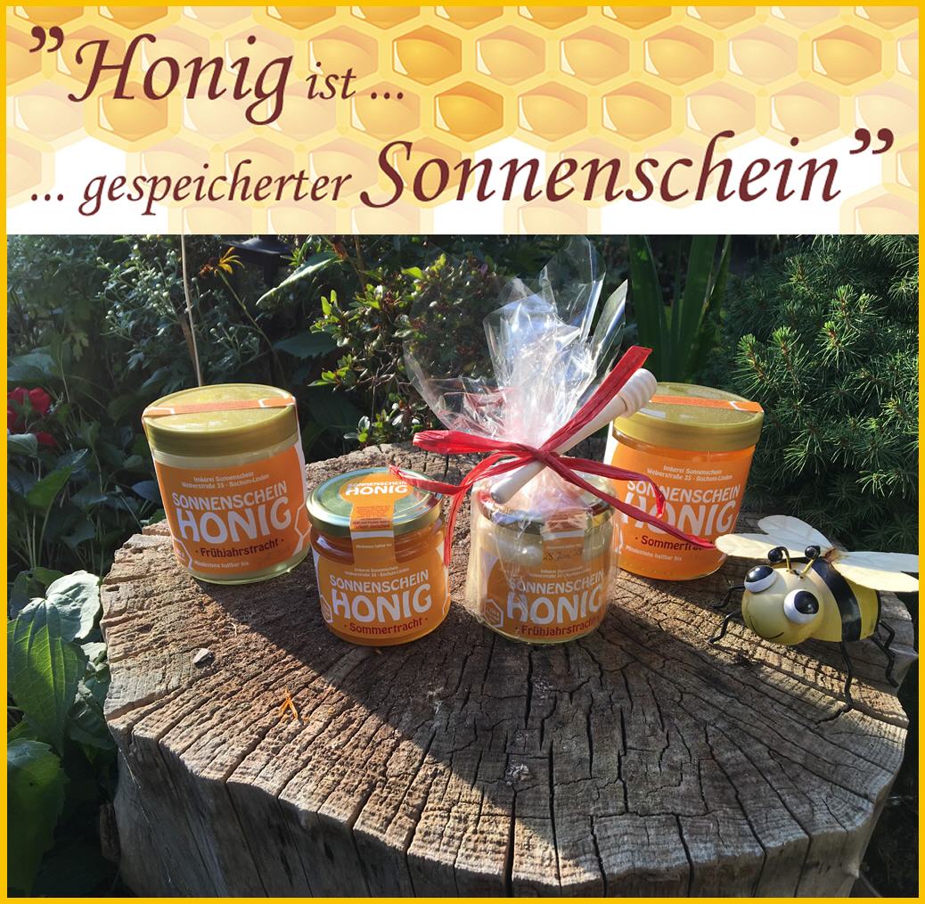 Honig ist gespeicherter Sonnenschein - Sonnenschein Honig Bochum